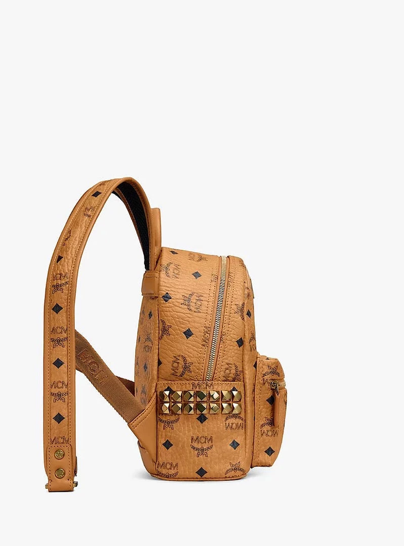 Shop All Mcm Backpack - Cognac - With Studs 2 Shop All Mcm Backpack - Cognac - With Studs