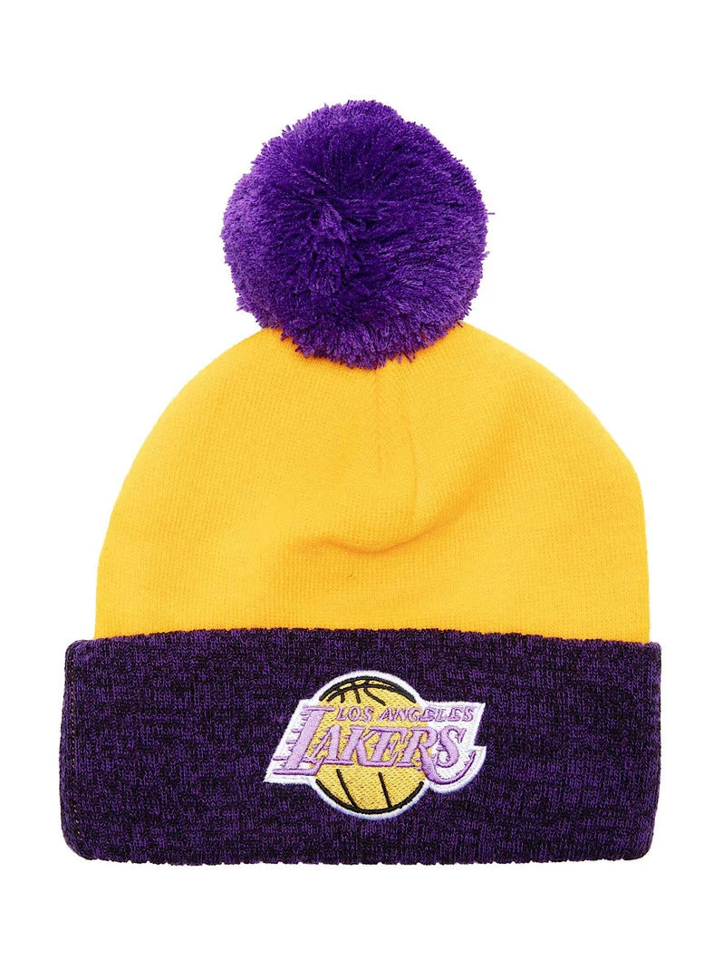 Shop All Mitchell & Ness Two Tone Pom Beanie - HWC Los Angeles Lakers 1 Shop All Mitchell & Ness Two Tone Pom Beanie - HWC Los Angeles Lakers