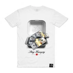 New Arrivals Hasta Muerte T-Shirt - Stay Hungry Money Box - White
