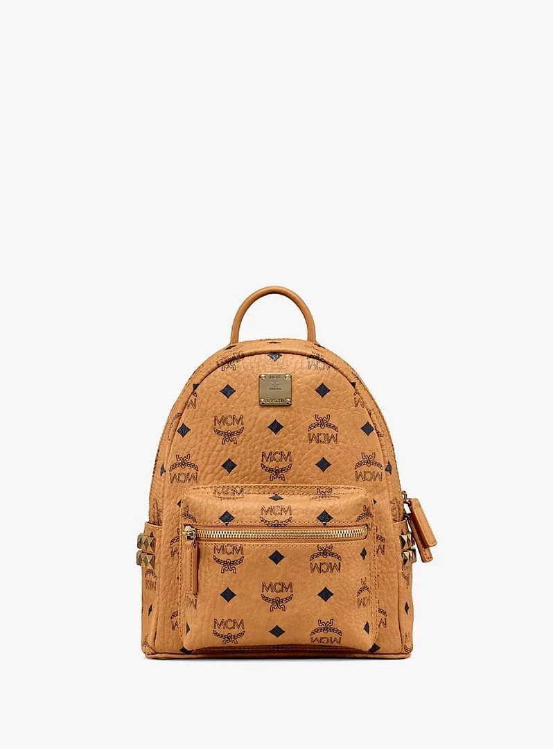 Shop All Mcm Backpack - Cognac - With Studs 1 Shop All Mcm Backpack - Cognac - With Studs