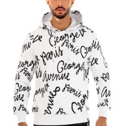 George V Hoodie - GV Tag - White - GV-2345 Shop All