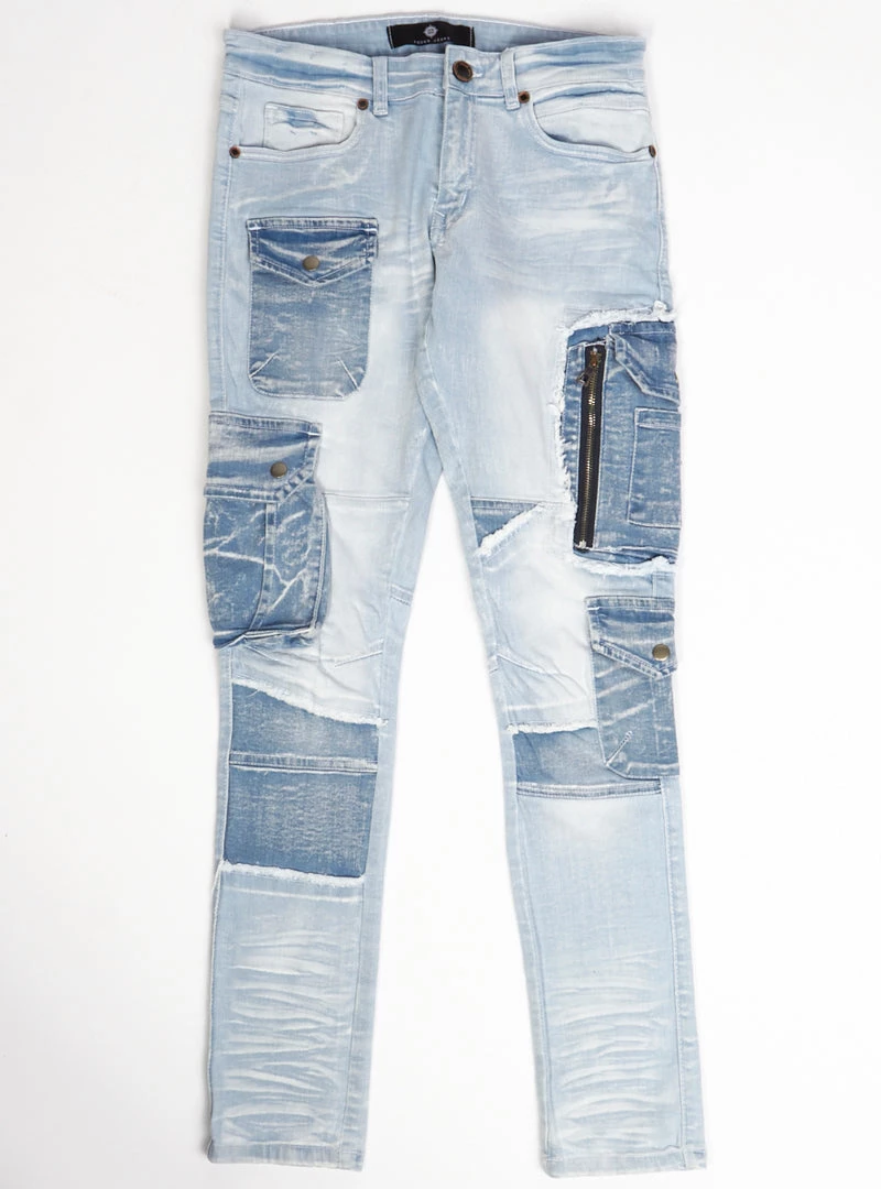 Focus Jeans - Ripped Side Pockets - Light Wash - 3413 1 Focus Jeans - Ripped Side Pockets - Light Wash - 3413
