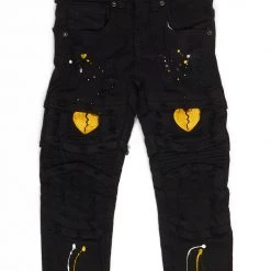 Focus Kids Jeans - Yellow Heartbreaker - Jet Black - 3201