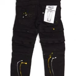 Focus Kids Jeans - Yellow Heartbreaker - Jet Black - 3201