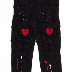 New Arrivals Focus Kids Jeans - Red Heartbreaker - Black - 3201