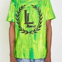 Locked & Loaded LNL T-Shirt - Page - Green Paint - 102 New Arrivals