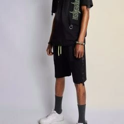 Vengeance78 Short Sets - Zipper - Black/Lime - VS1