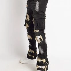 Politics Jeans - Wooden Denim Stacked Flare - Black Wash - POLDWOODEN101 Shop All 6 Politics Jeans - Wooden Denim Stacked Flare - Black Wash - POLDWOODEN101 Shop All