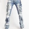 Politics Jeans - Wooden Denim Stacked Flare - Blue Wash - POLDWOODEN103
