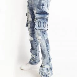 Politics Jeans - Wooden Denim Stacked Flare - Blue Wash - POLDWOODEN103 6 Politics Jeans - Wooden Denim Stacked Flare - Blue Wash - POLDWOODEN103