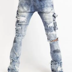 Politics Jeans - Wooden Denim Stacked Flare - Blue Wash - POLDWOODEN103 7 Politics Jeans - Wooden Denim Stacked Flare - Blue Wash - POLDWOODEN103