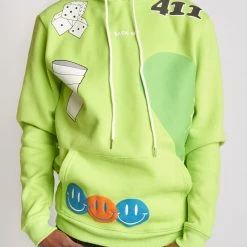 New Arrivals Politics Hoodie - Holman - Lime Multi - 301