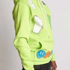 New Arrivals Politics Hoodie - Holman - Lime Multi - 301