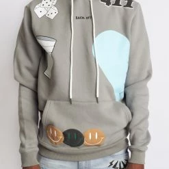 Politics Hoodie - Holman - Grey Multi - 302 New Arrivals