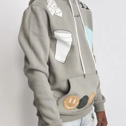 Politics Hoodie - Holman - Grey Multi - 302 New Arrivals