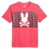 Psycho Bunny T-Shirt - Cullman Crew Neck Tee - Pink Raspberry - B6U4200N1PC