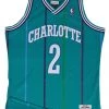Shop All Mitchell & Ness Jersey - Charlotte Hornets Road Larry Johnson 2 - Teal - SMJYGS18147