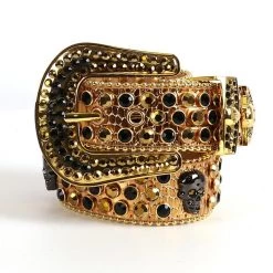 Shop All Majestik Belt - Skulls - Gold And Black - BT2032