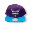 Shop All Mitchell & Ness Snapback - Wool 2 Tone Charlotte Hornets - Purple And Teal - MM19201