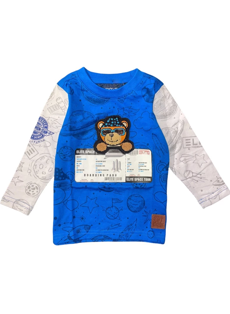 Elite Kids Shirt - Bear - Royal Blue - 4054-JR 1 Elite Kids Shirt - Bear - Royal Blue - 4054-JR