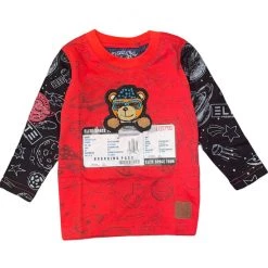 Elite Kids Shirt - Bear - Red And Black - 4056-JR
