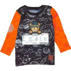 Elite Kids Shirt - Bear - Black And Orange - 4055-JR