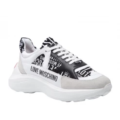 Love Moschino Women Shoes - Black And White Textile Shop All