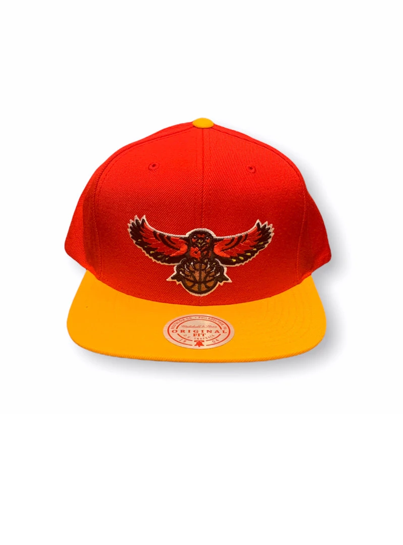 Mitchell & Ness Snapback - Wool 2 Tone Atlanta Hawks - Red And Gold - MM19200 1 Mitchell & Ness Snapback - Wool 2 Tone Atlanta Hawks - Red And Gold - MM19200