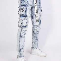 Locked & Loaded LNL Jeans - Cousy - Blue Acid Wash - 504 Shop All