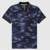 Psycho Bunny T-Shirt - Camo Bunny Polo - Navy - B6K138N1PC