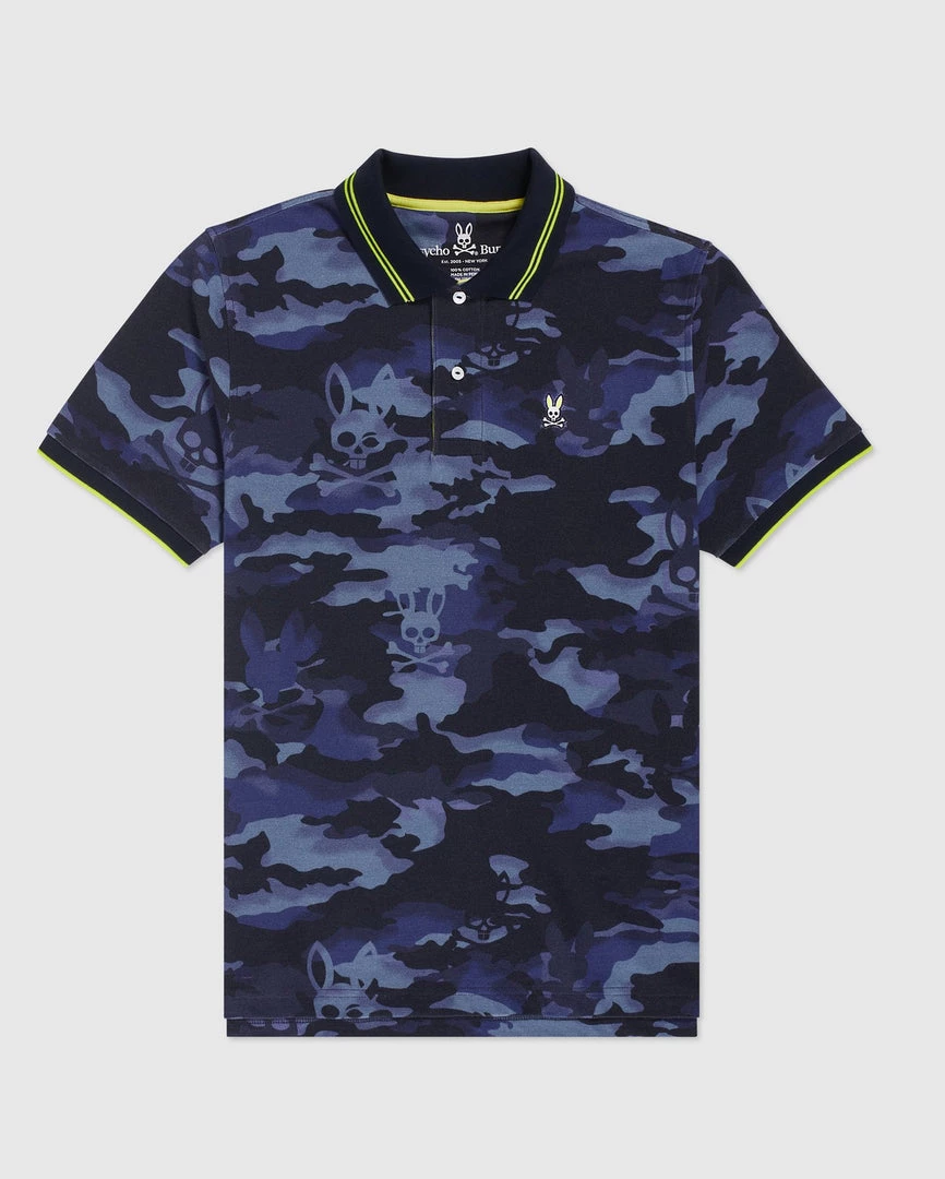 Psycho Bunny T-Shirt - Camo Bunny Polo - Navy - B6K138N1PC 1 Psycho Bunny T-Shirt - Camo Bunny Polo - Navy - B6K138N1PC