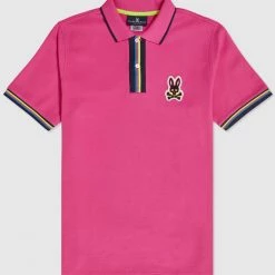 Psycho Bunny Polo - Holloway Polo - Neon Magenta - B6K167N1PC