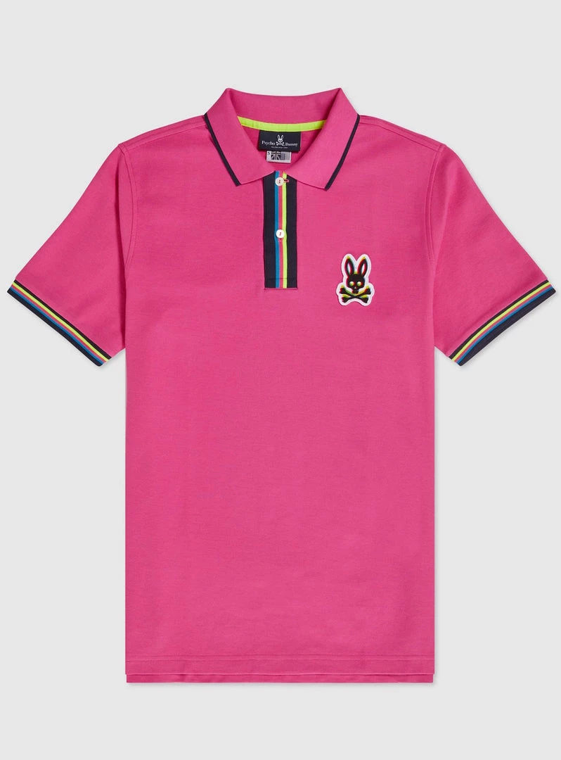 Psycho Bunny Polo - Holloway Polo - Neon Magenta - B6K167N1PC 1 Psycho Bunny Polo - Holloway Polo - Neon Magenta - B6K167N1PC