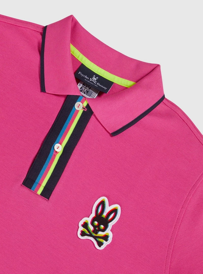 Psycho Bunny Polo - Holloway Polo - Neon Magenta - B6K167N1PC 2 Psycho Bunny Polo - Holloway Polo - Neon Magenta - B6K167N1PC