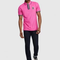 Psycho Bunny Polo - Holloway Polo - Neon Magenta - B6K167N1PC 5 Psycho Bunny Polo - Holloway Polo - Neon Magenta - B6K167N1PC