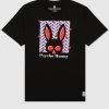 Psycho Bunny T-Shirt - Haines Graphic Tee - Black - B6U608N1PC Shop All