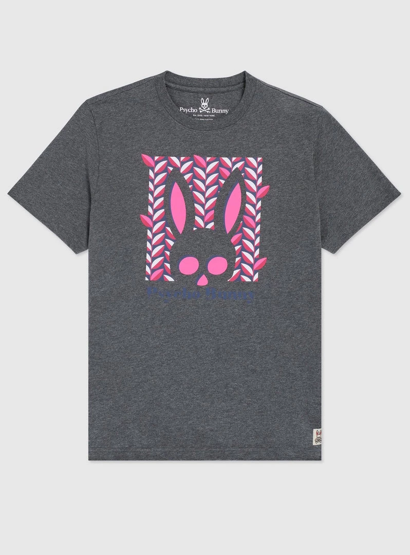 Shop All Psycho Bunny T-Shirt - Haines Graphic Tee - Heather Storm - B6U608N1PC 1 Shop All Psycho Bunny T-Shirt - Haines Graphic Tee - Heather Storm - B6U608N1PC