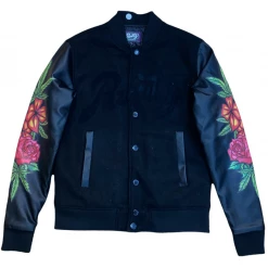Runtz Jacket - Floral Varsity - Black - 37418