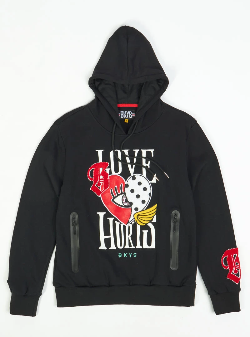 Shop All BKYS Hoodie - Love Heart - Black - H443 1 Shop All BKYS Hoodie - Love Heart - Black - H443