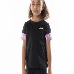 New Arrivals Kappa Kids T-Shirt - 222 Banda Niji 2 - Black Smoke - 321E7EW
