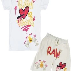 Rawyalty Short Set - Broken Heart - RCS-Cream Shop All