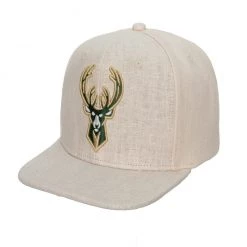 Mitchell & Ness Hat - NBA Cut Away Snapback - Bucks - Off White - SH20118 New Arrivals