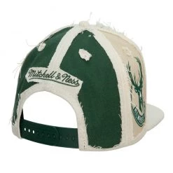 Mitchell & Ness Hat - NBA Cut Away Snapback - Bucks - Off White - SH20118 New Arrivals
