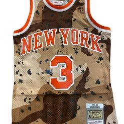 Shop All Mitchell & Ness Jersey - Knicks 1991 John Starks - Camo Reflective - TFSM1115