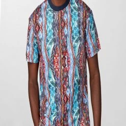 New Arrivals Coogi T-Shirt - All Over - Blue And Red - CG70201