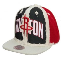 Mitchell & Ness Hat - NBA Cut Away Snapback - Rockets - Off White - SH20118 New Arrivals