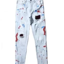 DNA Kids Jeans - Stones & Paint - Light Blue With Blue And Red Shop All