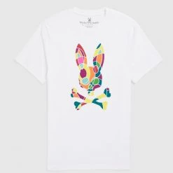 Psycho Bunny T-Shirt - Darwin - White - B6U431T1PC