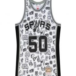 Mitchell & Ness Jersey - NBA Doodle - San Antonio Spurs - Robinson 50 - TFSM1266 Shop All