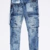 Jordan Craig Jeans - Patchwork - Destroyed Blue - JT3495